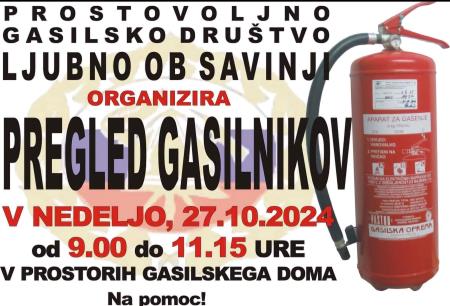 PREGLED GASILNIKOV V ORGANIZACIJI PGD LJUBNO OB SAVINJI